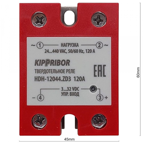 Реле твердотельное 90A/400V (управление 3-32VDC) KIPPRIBOR 101154