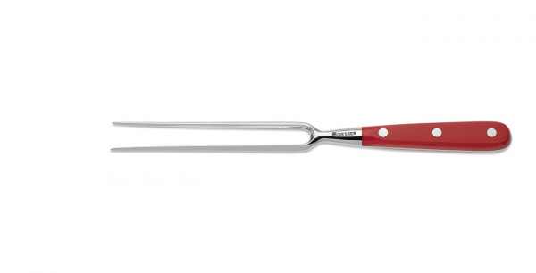 Вилка поварская L 18см кованая CLASSIC красная ручка GIESSER 9410 P 18 R