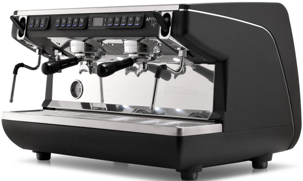 Кофемашина рожковая автоматическая NUOVA SIMONELLI APPIA LIFE XT 2GR 220V BLACK+HIGH GROUPS+ ECONOMIZER + PID