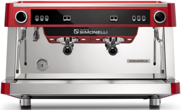 Кофемашина рожковая полуавтоматическая NUOVA SIMONELLI NUOVA AURELIA SEM 2GR S 220V RED+HIGH GROUPS+GROUP DISPLAY