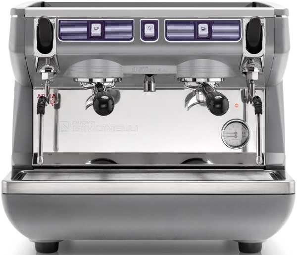 Кофемашина рожковая полуавтоматическая NUOVA SIMONELLI APPIA LIFE COMPACT 2GR S 220V METALLIC GREY+ECONOMIZER+HIGH GROUPS