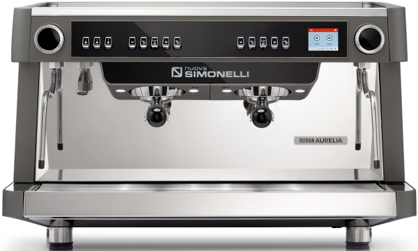 Кофемашина рожковая автоматическая NUOVA SIMONELLI NUOVA AURELIA VOL XT 2GR 220V METALLIC GREY+PID+HIGH GROUPS+LED+ GROUP DISPLAY+DOUBLE WALL STEAM WAND